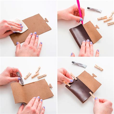 how to make leather business card holder